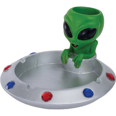 Large Alien UFO Polystone Ashtray by Fujima - Wholesale