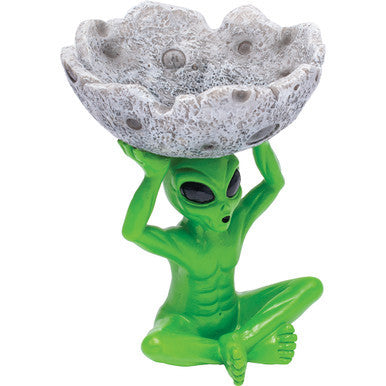 5.5in Half-Moon Alien Polystone Ashtray by Connection Store - Old HBH Wholesale - Wholesale