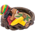 5.7in Jamaican Chilling on Stump Ashtray by Fujima - Wholesale