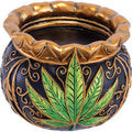 4.6in Royal Leaf Cauldron Ashtray by Connection Store - Old HBH Wholesale - Wholesale