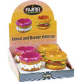 4ct. Donut & Hamburger Polystone Ashtrays by Fujima - Wholesale
