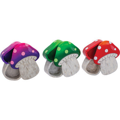 4Count Polystone Hinged Mushroom Covered Ashtray by Connection Store - Old HBH Wholesale - Wholesale