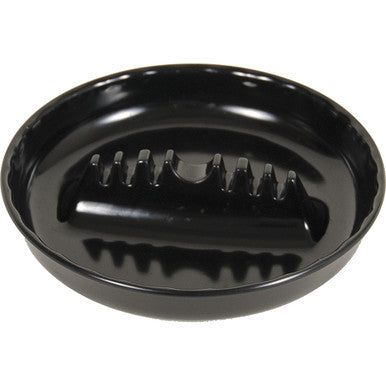 12ct. 7" Black Melamine Round Ashtray by Connection Store - Old HBH Wholesale - Wholesale