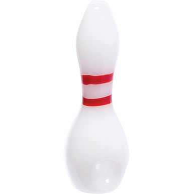 5in White Bowling Pin Glass Hand Pipe by Connection Store - Old HBH Wholesale - Wholesale