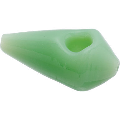 3.3in Light Green Diamond Glass Hand Pipe by Green Flower - Wholesale