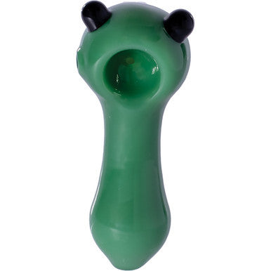 3.3in Green Cute Cat Ears Hand Pipe by Green Flower - Wholesale