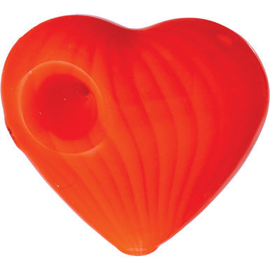 2.5in Orange Heart Hand Pipe by Connection Store - Old HBH Wholesale - Wholesale
