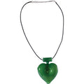 3in Dark Green Necklace Heart Hand Pipe by Connection Store - Old HBH Wholesale - Wholesale