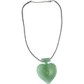 3in Green Necklace Heart Hand Pipe by Green Flower - Wholesale