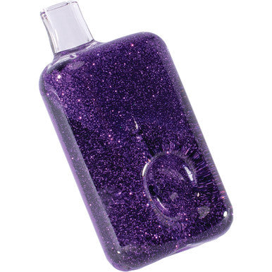 4in Purple Liquid Glitter Square Hand Pipe by KushRX - Wholesale
