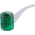 5in Green Liquid Glitter Sherlock Hand Pipe by Connection Store - Old HBH Wholesale - Wholesale