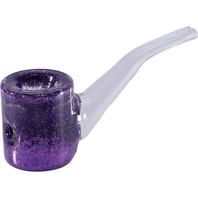 5in Purple Liquid Glitter Sherlock Hand Pipe by KushRX - Wholesale
