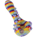 4.5in Rainbow Swirl Tentacle Spoon Hand Pipe by Connection Store - Old HBH Wholesale - Wholesale