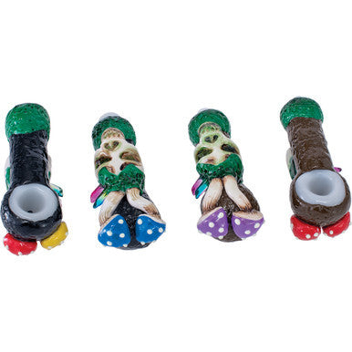 5" Skull and Mushroom Hand Pipe by Green Flower - Wholesale
