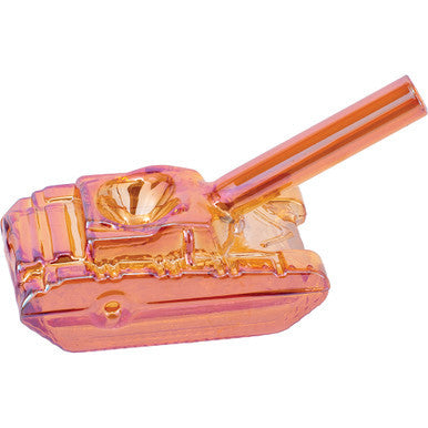 4" War Tank Hand Pipe - Red by Green Flower - Wholesale