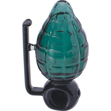 4.3in Light Green Gernade Hand Pipe by Connection Store - Old HBH Wholesale - Wholesale