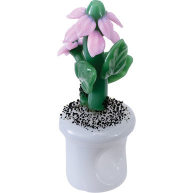 4.5" Garden Plant Hand Pipe - Pink by Green Flower - Wholesale