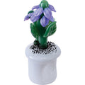 4.5" Garden Plant Hand Pipe - Purple by Green Flower - Wholesale