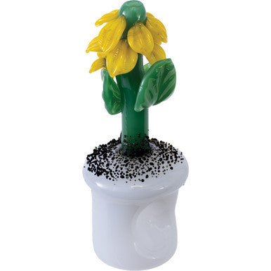 4.5" Garden Plant Hand Pipe - Yellow by Connection Store - Old HBH Wholesale - Wholesale