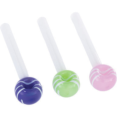6ct 5" Lollipop Hand Pipe - Multi Color by Green Flower - Wholesale