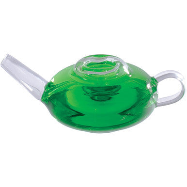 5" Teapot Glycerin Hand Pipe - Green by Connection Store - Old HBH Wholesale - Wholesale
