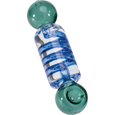 5.7in Lake Green Coil Glycerin Hand Pipe by Connection Store - Old HBH Wholesale - Wholesale