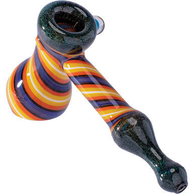 5in Orange Stripe Dicro Hand Bubbler Pipe by Connection Store - Old HBH Wholesale - Wholesale