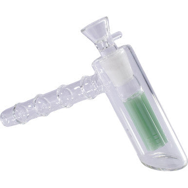 7in Light Green Matrix Perc Torus Hand Bubbler Pipe by Green Flower - Wholesale