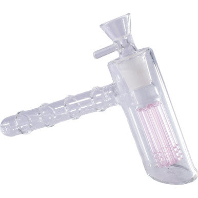 7in Pink Matrix Perc Torus Hand Bubbler Pipe by Connection Store - Old HBH Wholesale - Wholesale
