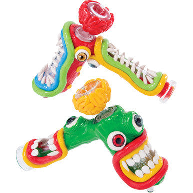 7" Laughing Monster Glass Resin Bubbler by Connection Store - Old HBH Wholesale - Wholesale