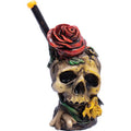 Skull Rose Novelty Resin Pipe by Green Flower - Wholesale