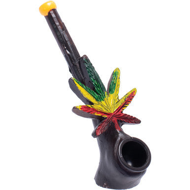 Rasta Leaf Novelty Resin Pipe by Connection Store - Old HBH Wholesale - Wholesale