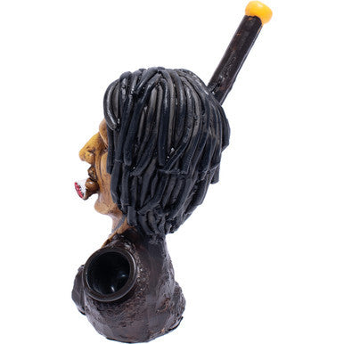 Rasta Hippie Novelty Resin Pipe by Green Flower - Wholesale