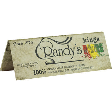 25 Ct. King Size Randy's Roots Wire-Infused Organic Hemp Papers by Randy's - Wholesale