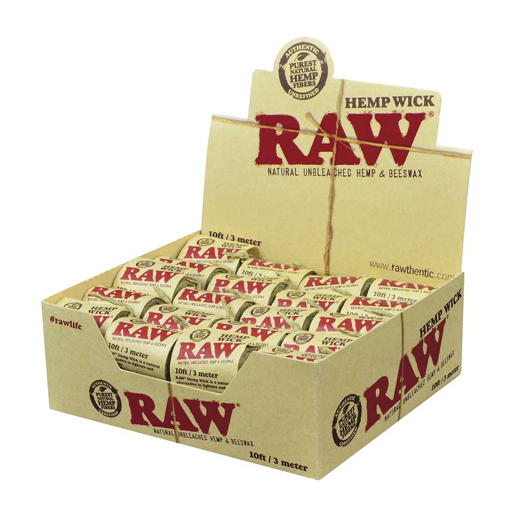 40Ct. Raw Hempwick 10ft Roll by RAW - Wholesale