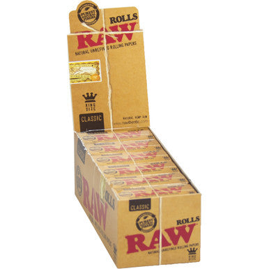 12 Ct. 9ft Raw Unrefined Rolls King Size by Raw - Wholesale