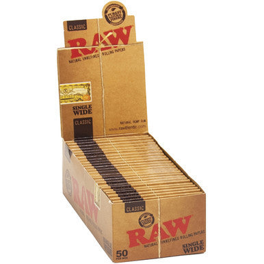 50 Ct. Raw Classic Single Wide Paper by RAW - Wholesale