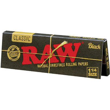 24 Ct. Raw Black Natural Unrefined 1.25" by Raw - Wholesale