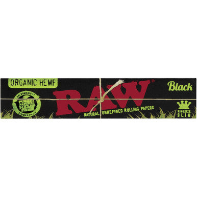 50 Ct. Raw Black Organic Hemp -  King Size Slim by RAW - Wholesale