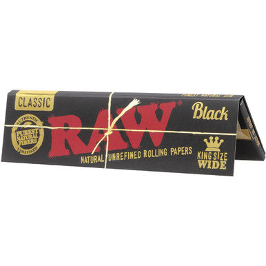 50 Ct. Raw Black Classic - King Size Wide by RAW - Wholesale
