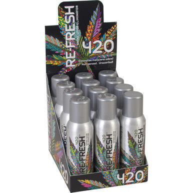 12ct. 4oz. 420  Re-fresh Smoke Eliminator by Connection Store - Old HBH Wholesale - Wholesale