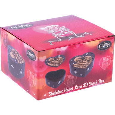 5.3In Skeleton Heart Love 3D Stash Box by Connection Store - Old HBH Wholesale - Wholesale