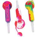 Silicone Pipe & Nectar Collector With Tool by Green Flower - Wholesale