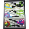 6Ct. Asst. Silicone Mix Pipes W/ Glass Bowl by Connection Store - Old HBH Wholesale - Wholesale