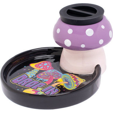 5.5In Stashtray - Pink Mushroom Drop In by Fujima - Wholesale