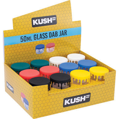 24Count 50Ml Glass Dab Jars Silicone Top - Kushrx by Kush Rx - Wholesale