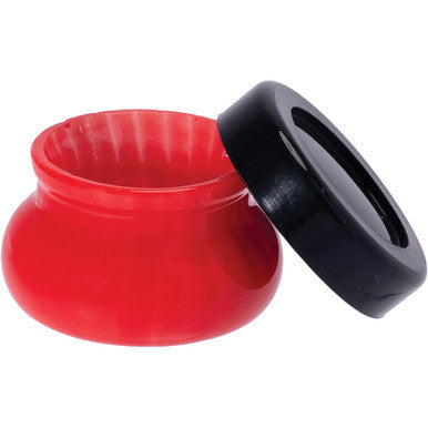 1.6In Red Boro Glass Jar With Silicone Top - Us Color by Connection Store - Old HBH Wholesale - Wholesale