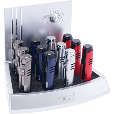 12Ct Zico Single Jet Torch Lighter with Punch by Zico - Wholesale