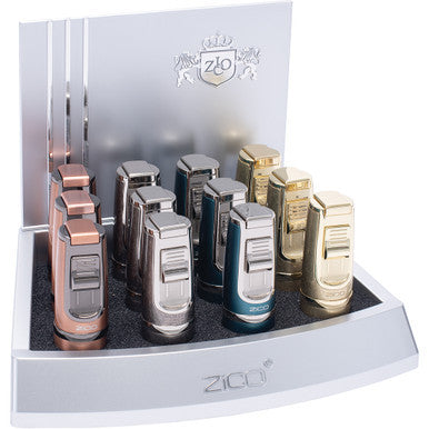 12Ct Zico Triple Jets Torch Lighter with Punch by Zico - Wholesale