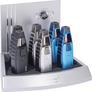 6Ct. Zico Single Torch 1 Flame Jet Lighter by Zico - Wholesale